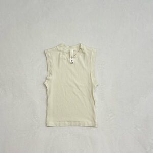 Skims Cotton Jersey Mock Neck Tank